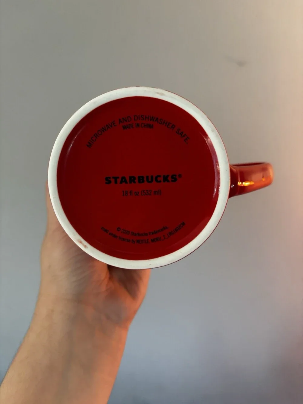 Starbucks Red/White Snowflake Ceramic Mug 18 fl oz Coffee & Tea 2020